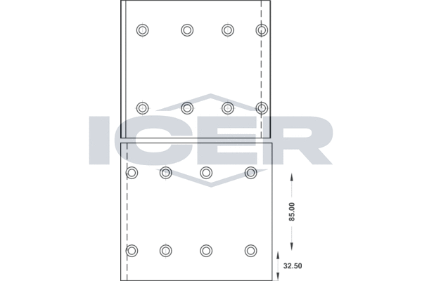 Set garnituri de frictiune, frana tambur 21 9010 00 ICER